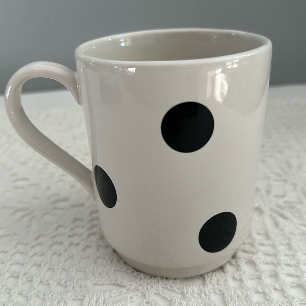Lenox Kate Spade New York Black Polka Dot Mug
